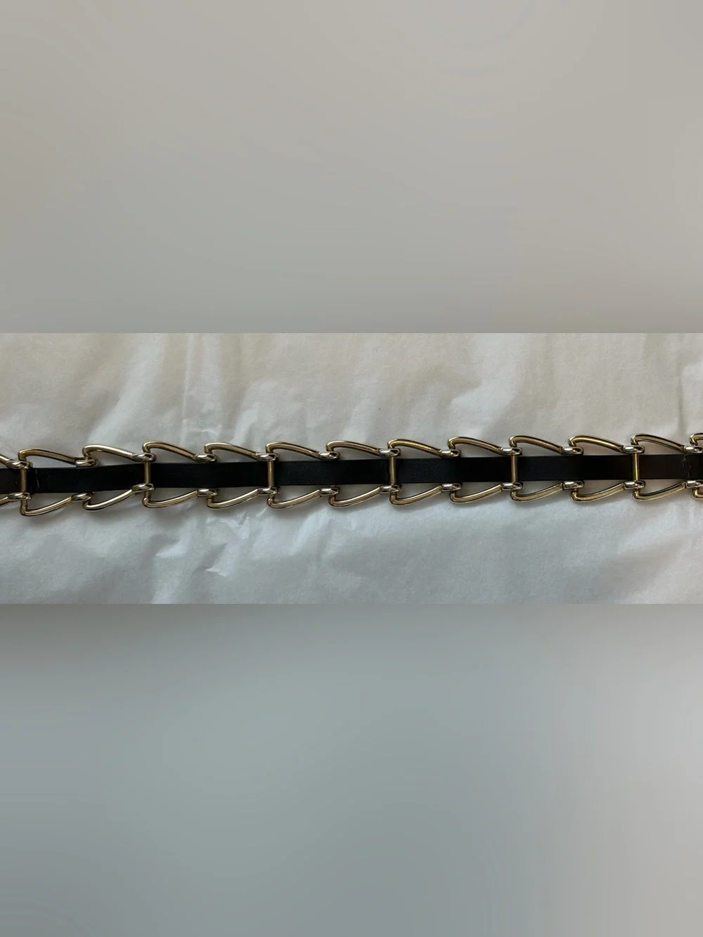 Women’s Metal Gold Belt with elastic stretch and Black/Gold Chain-Link Belt Set